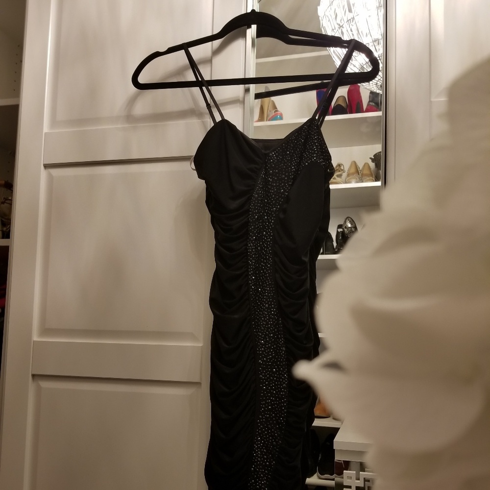 Black mini dress